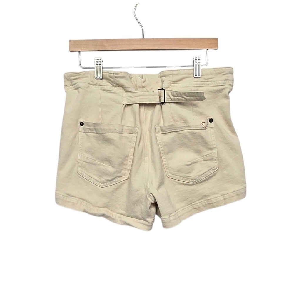 Pilcro and the Letterpress Cream Cotton Hemp Cinch Back Utility Shorts Size 29 - Picture 2 of 7